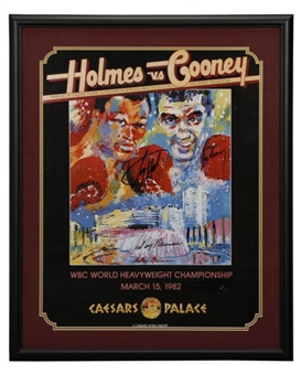 Larry Holmes & Jerry Cooney Signed Leroy Nieman Litho (Also Signed By Nieman)
